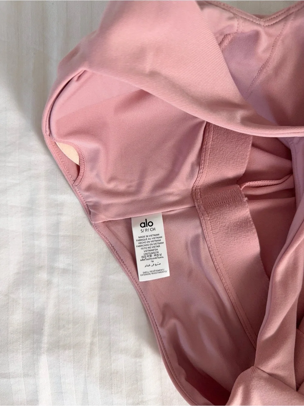 Vintage Pink 🩷 ALO Airbrush Real Bra Tank (Size S)
